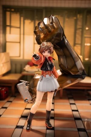 Snail Shell Star and Moon Together Qianqiu Fully Painted Articulated Mecha Girl Figure with Weapons and Stand